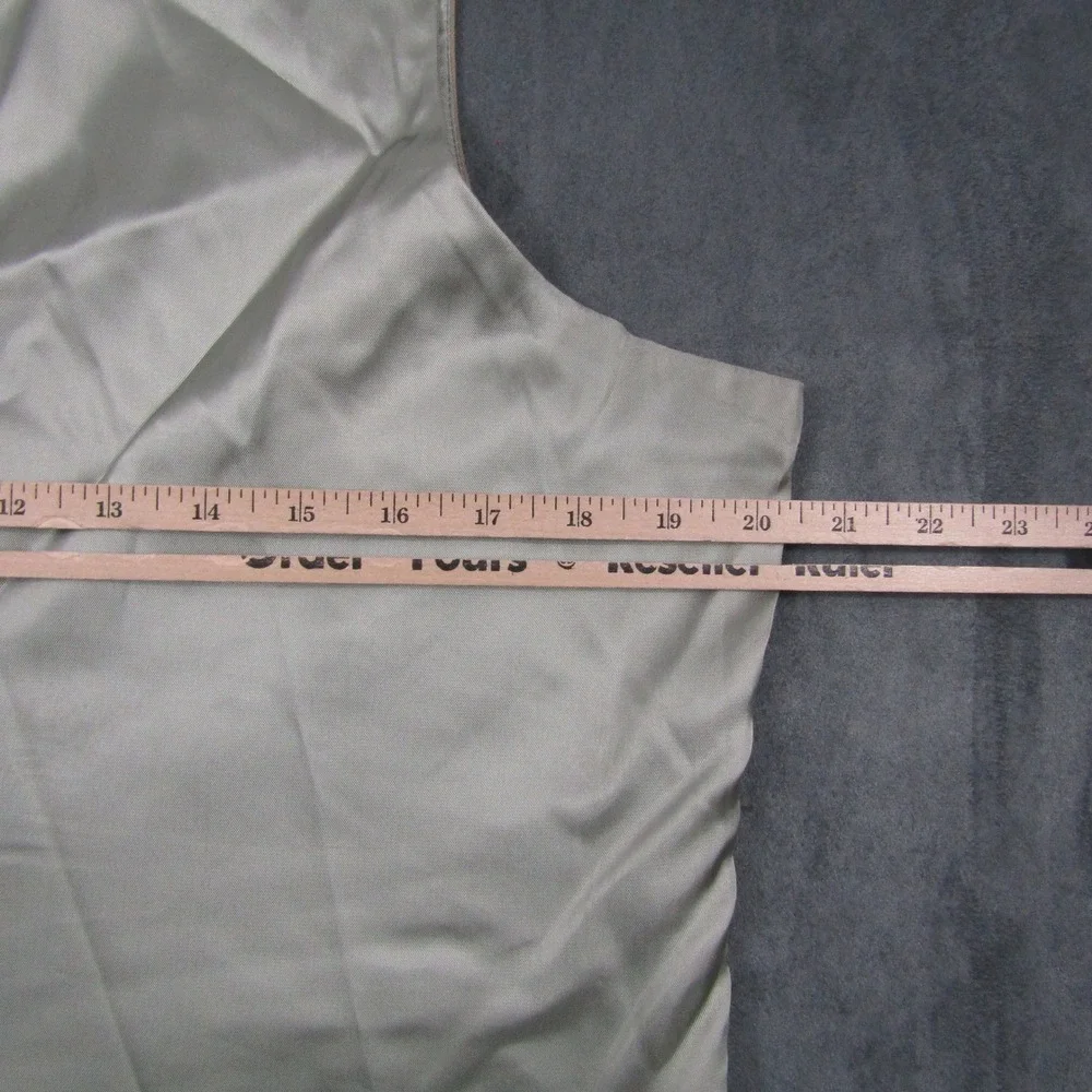 Suit Vest Mens XL Tan Beige V-Neck Button Front Formal Waistcoat Wedding
